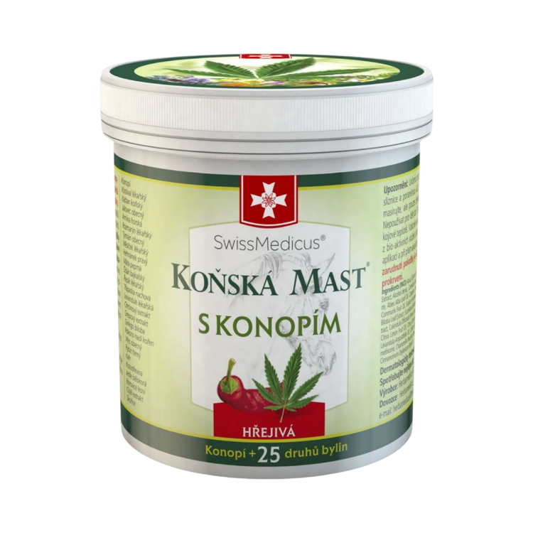 Obrázok z Konská masť s konope hrejivá 250 ml – SwissMedicus