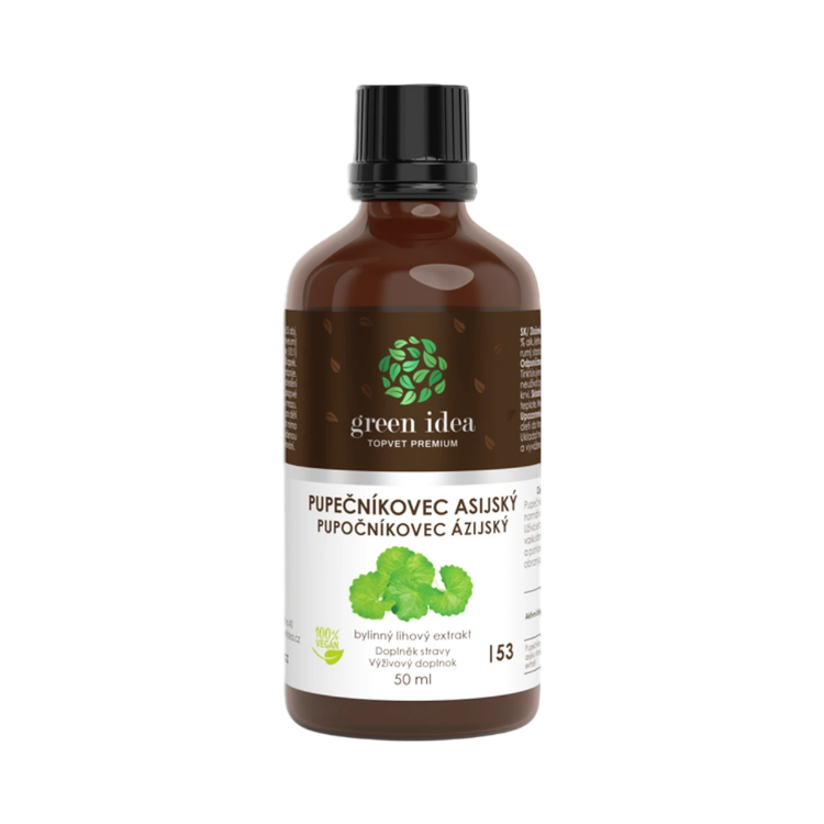 Obrázok z Pupočník ázijský tinktúra – kvapky 50 ml – Green idea