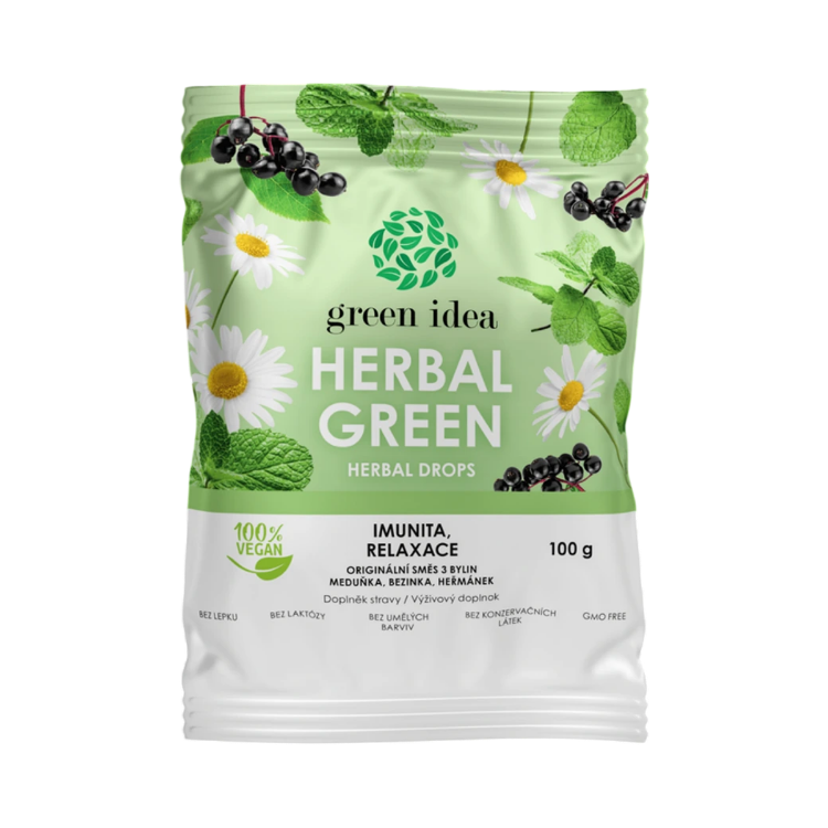 Obrázok z Herbal green – bylinné cukríky 100 g – Green idea