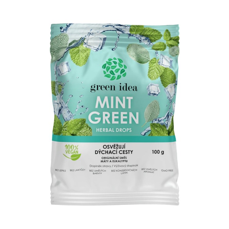 Obrázok z Mint green – bylinné cukríky 100 g – Green idea