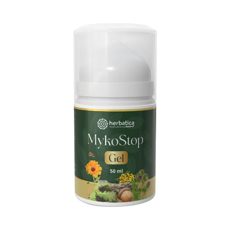 Obrázok z MykoStop Gel - antimykotický regeneračný gél na pokožku a nechty - 50 ml - Herbatica
