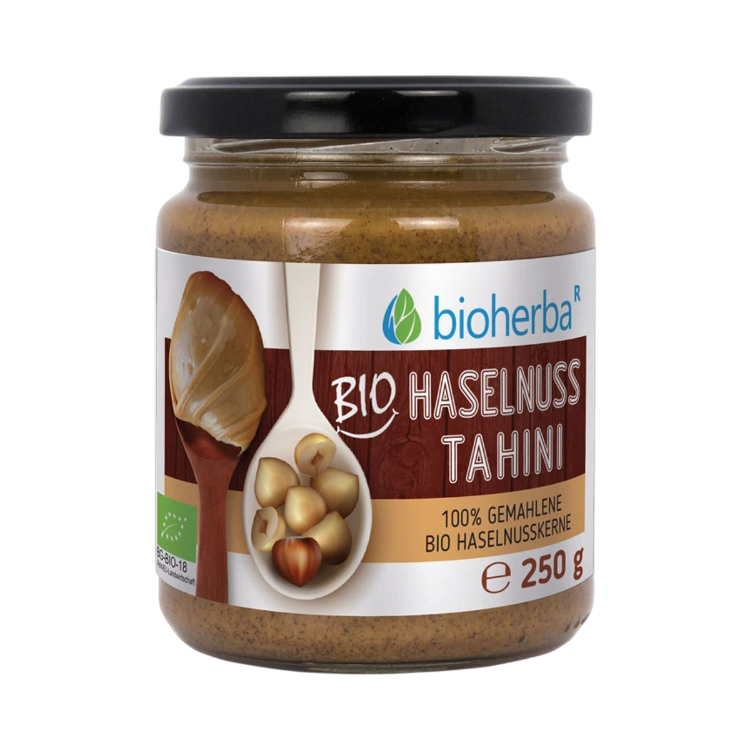 Obrázok z 100 % bio lieskovo-orieškové tahini – 250 g – Bioherba