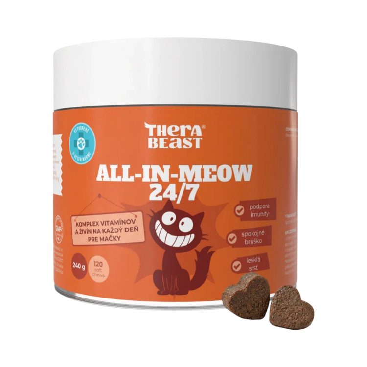 Obrázok z All-in-meow 24/7 – komplex vitamínov a živín pre mačky – 120 ks – Therabeast