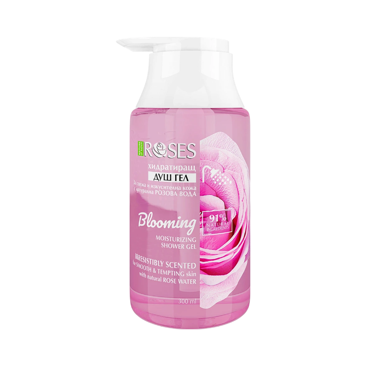Obrázok z BLOOMING Hydratačný prírodný sprchový gél s ružovou vodou 300 ml - NATURE OF AGIVA