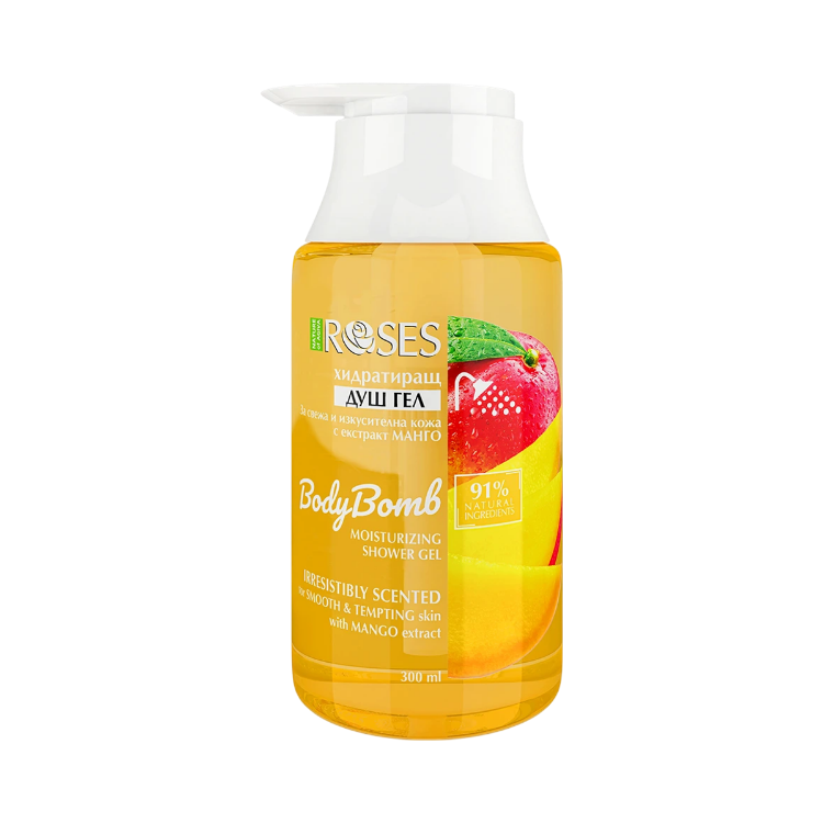 Obrázok z BODY BOMB hydratačný prírodný sprchový gél s extraktom z manga 300 ml - NATURE OF AGIVA