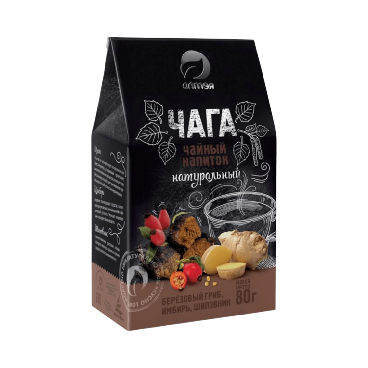 Obrázok z Čaga čaj so zázvorom a šípkou sypaný - 80 g - Alteya
