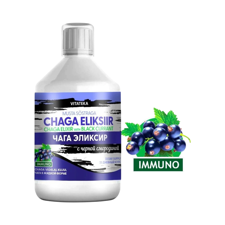 Obrázok z Čaga elixír s čiernymi ríbezľami – 500 ml – Vitateka