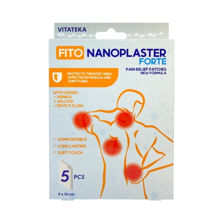 Obrázok z Fito Nanoplast Forte – náplaste na bolesť svalov a kĺbov – 5 ks – Vitateka
