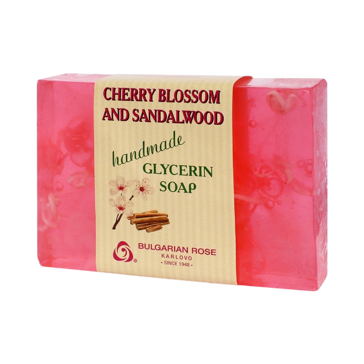 Obrázok z Glycerínové mydlo čerešňový kvet a santalové drevo 70g - Bulgarian Rose Karlovo