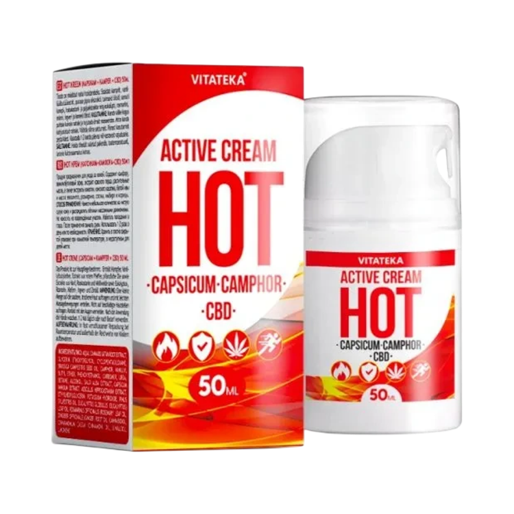 Obrázok z Hrejivý krém s paprikou, gáfrom a CBD – 50 ml – Vitateka