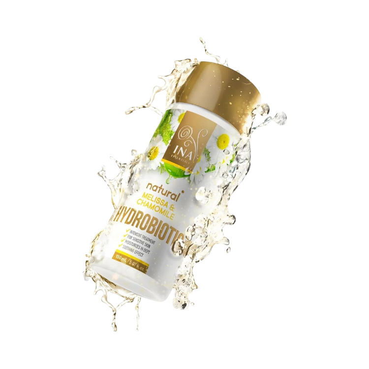 Obrázok z HYDROBIOTIC - harmanček, medovka & aloe - intenzívna upokojujúca starostlivosť pre citlivú pleť - 150 ml - INA Essentials