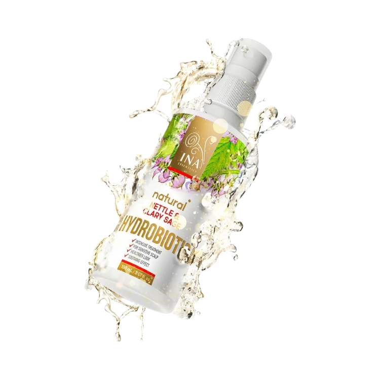 Obrázok z HYDROBIOTIC - žihľava & šalvia - intenzívna starostlivosť pre vypadávanie vlasov, lupiny a citlivú pokožku hlavy - 150 ml - INA Essentials