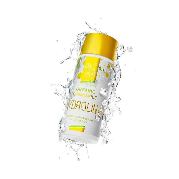 Obrázok z HYDROLINA - organická harmančeková voda na ekzémy a podráždenú pokožku - 150 ml - INA Essentials
