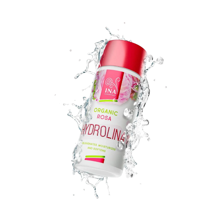 Obrázok z HYDROLINA - organická ružová voda pre suchú pokožku - 150 ml - INA Essentials