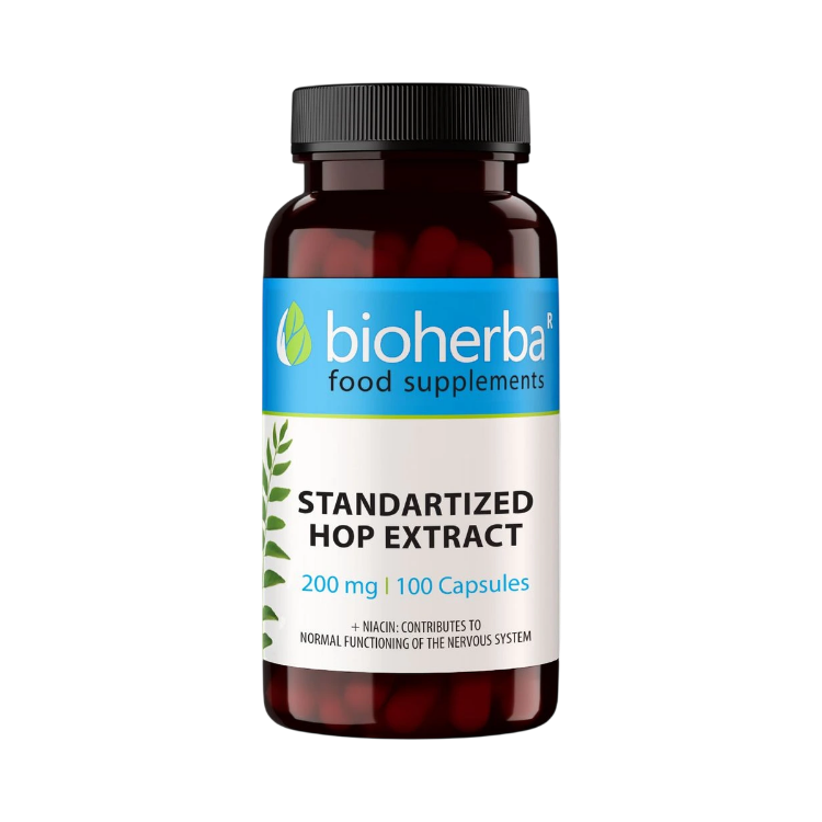 Obrázok z Chmeľ extrakt 200 mg – 100 kapsúl – Bioherba