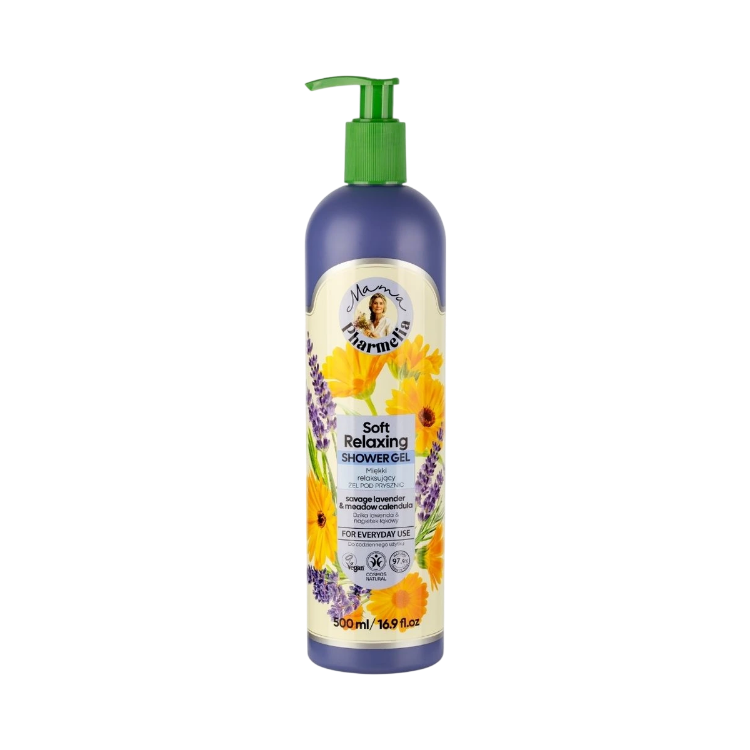 Obrázok z Jemný relaxačný sprchový gél s levanduľou a nechtíkom - 500 ml - Mama Pharmelia