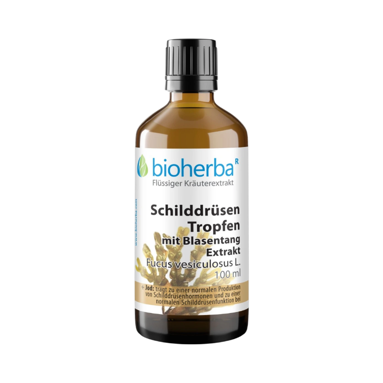 Obrázok z Kvapky na štítnu žľazu s extraktom morskej riasy  – tinktúra – 100 ml – Bioherba