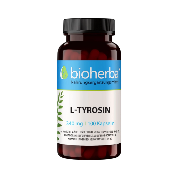 Obrázok z L-Tyrozín 340 mg – 100 kapsúl – Bioherba