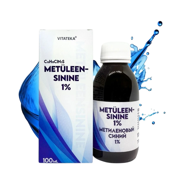 Obrázok z Metylénová modrá 1 % – vodný roztok – 100 ml – Vitateka