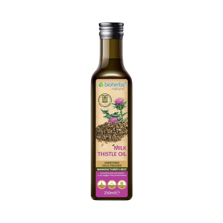 Obrázok z Olej z pestreca mariánskeho, lisovaný za studena - 250 ml - Bioherba