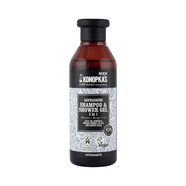 Obrázok z Dr. Konopka's Pánsky osviežujúci šampón a sprchový gél 2v1 - 280 ml - Dr. Konopka's
