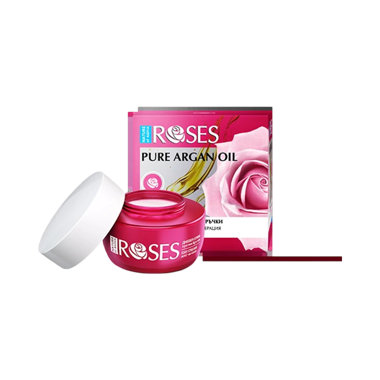 Obrázok z ROSES Intenzívny denný krém proti vráskam s ružovým olejom, arganom a morským kolagénom  pre normálnu pleť 50 ml - NATURE OF AGIVA