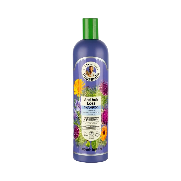 Obrázok z Šampón proti vypadávaniu vlasov s rozmarínom a lopúchom - 500 ml - Mama Pharmelia