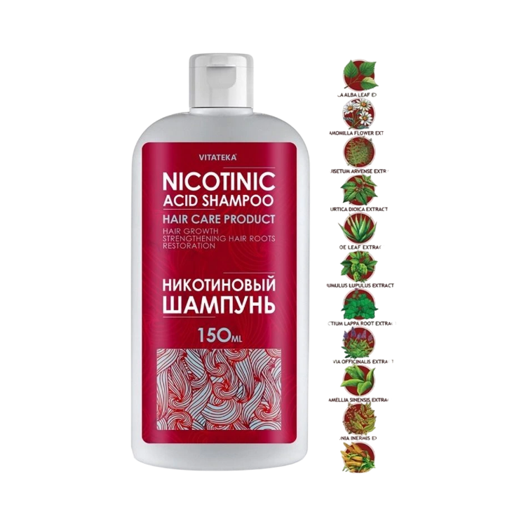 Obrázok z Šampón s kyselinou nikotínovou – 150 ml – Vitateka