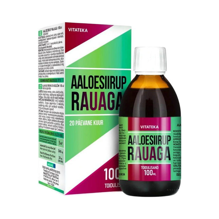 Obrázok z Tekutý sirup s aloe a dobre vstrebateľným železom – 100 ml – Vitateka