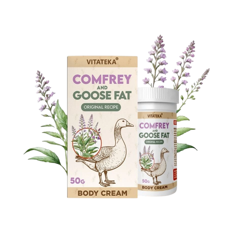 Obrázok z Telový krém s kostihojom a husacou masťou – 50 g – Vitateka