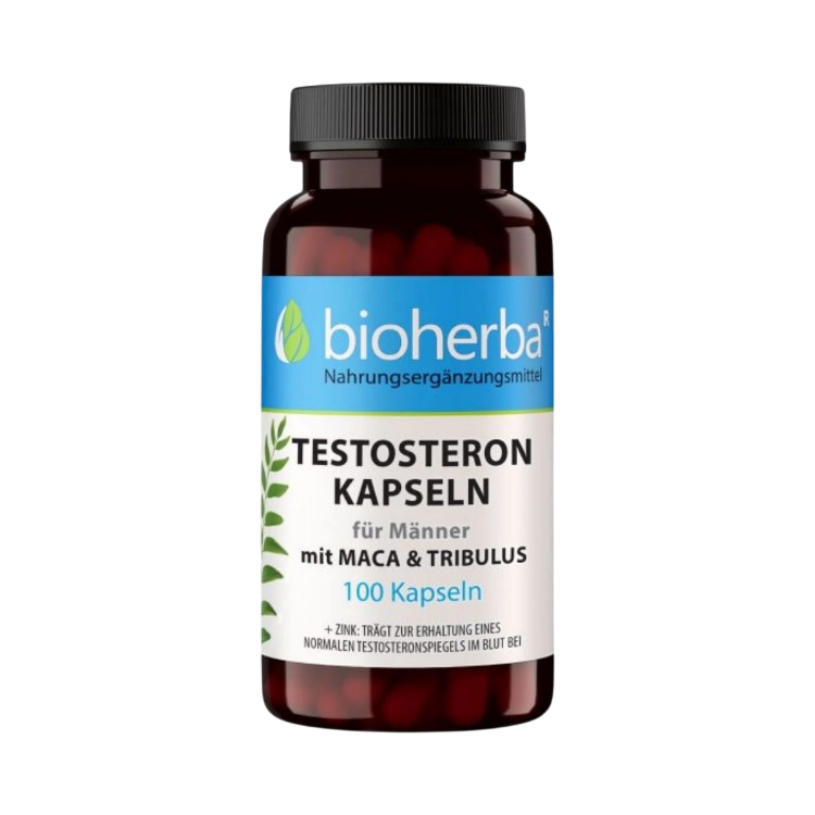 Obrázok z Testosterónové kapsuly pre mužov s macou a tribulusom - 100 kapsúl - Bioherba
