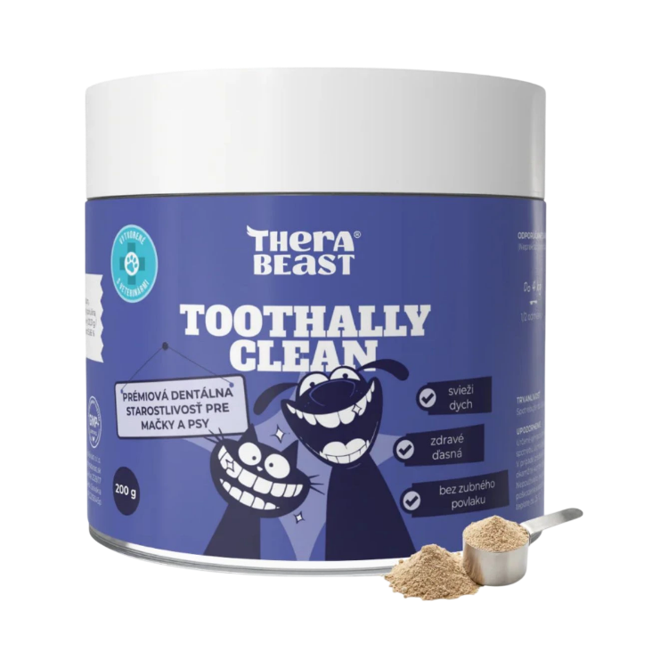 Obrázok z Toothally clean – prášok na zuby a ďasná pre psov a mačky – 200 g – Therabeast