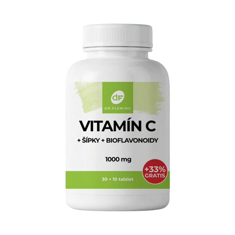 Obrázok z Vitamín C 1000mg + Šípky + Bioflavonoidy - 40 tabliet - Dr. Fleming