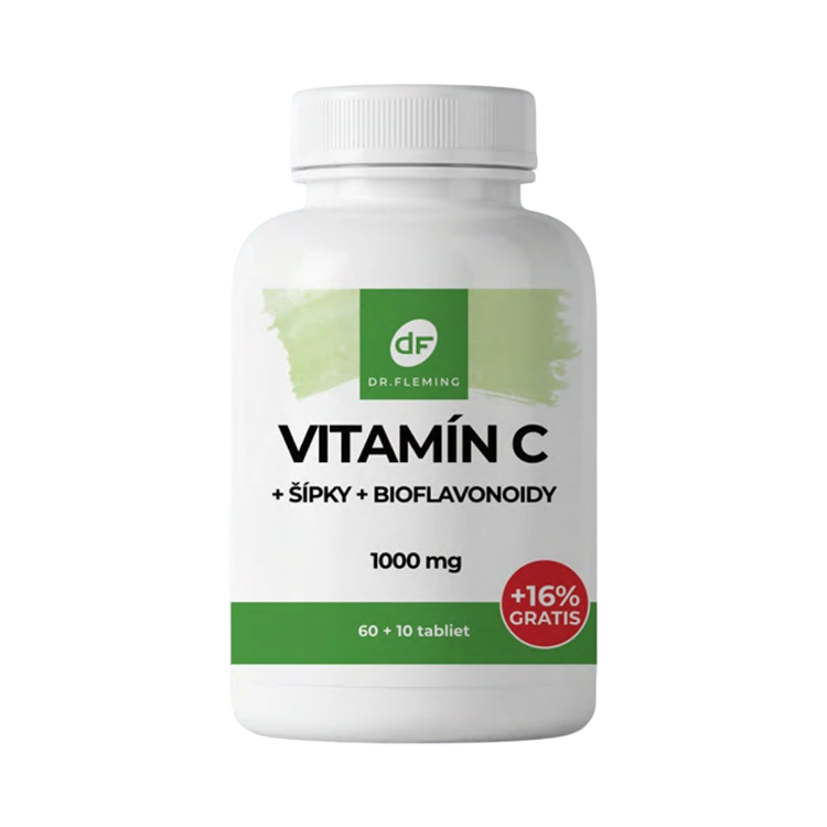 Obrázok z Vitamín C 1000mg + Šípky + Bioflavonoidy - 70 tabliet - Dr. Fleming