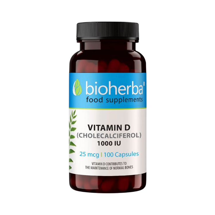 Obrázok z Vitamín D 25 mcg – 100 kapsúl – Bioherba
