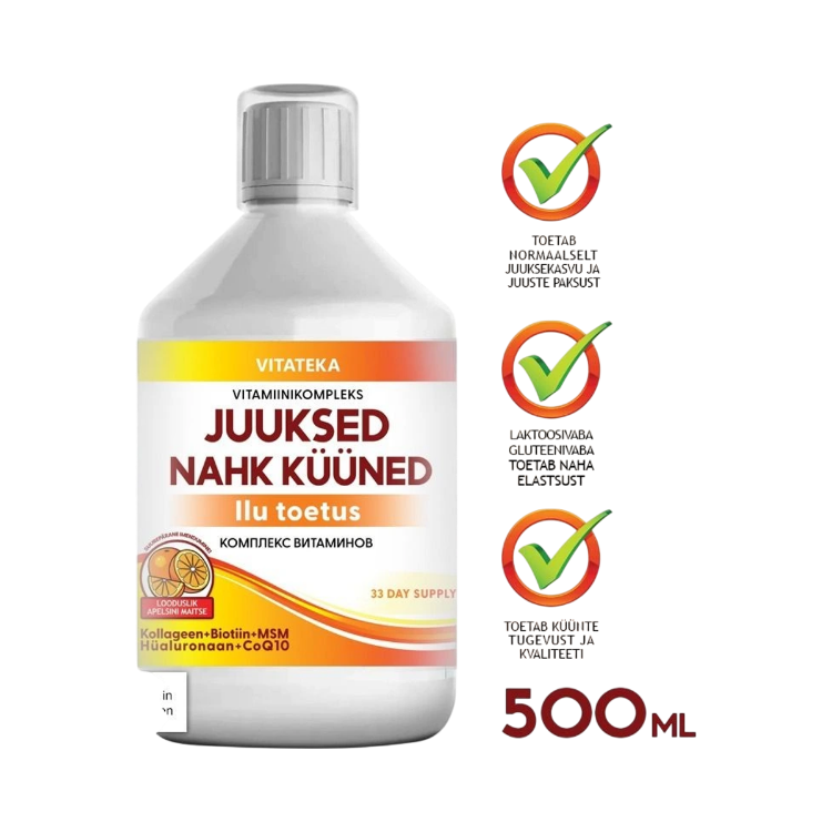 Obrázok z Vitamínový komplex pre vlasy, pokožku a nechty – 500 ml – Vitateka