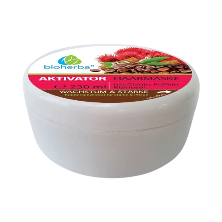 Obrázok z Vlasová maska Aktivátor s chinínom, kofeínom a ricínovým olejom - 230 ml - Bioherba