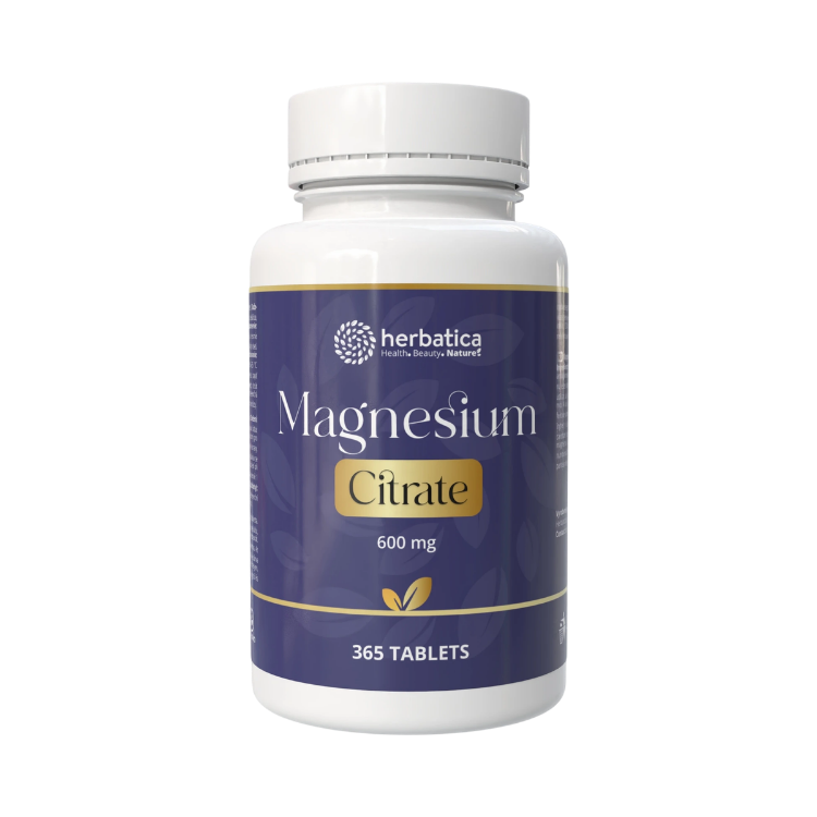 Obrázok z Magnézium Citrát 600 mg - 365 tabliet - Herbatica