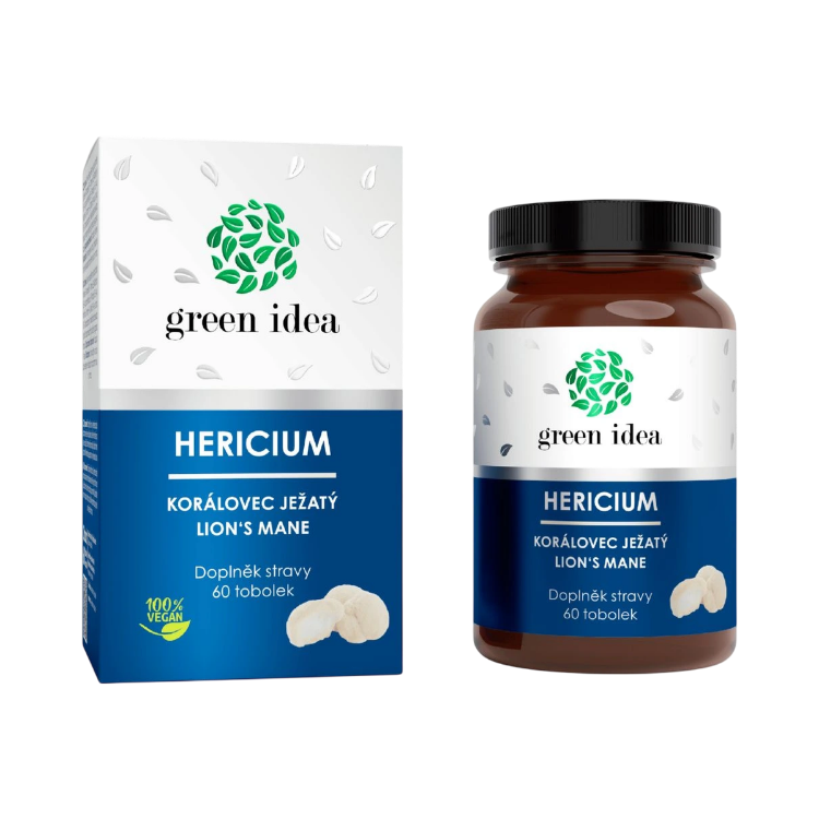 Obrázok z Hericium – koralovec ježovitý – 60 kapsúl - Green idea