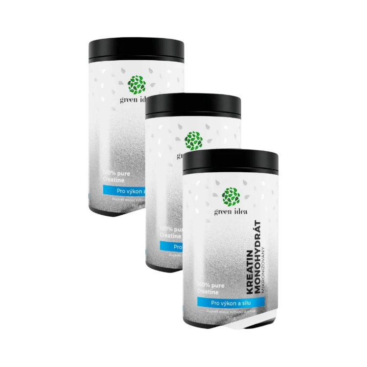 Obrázok z Zvýhodnený set 3x: Kreatín monohydrát – mikronizovaný 150 g - Green idea