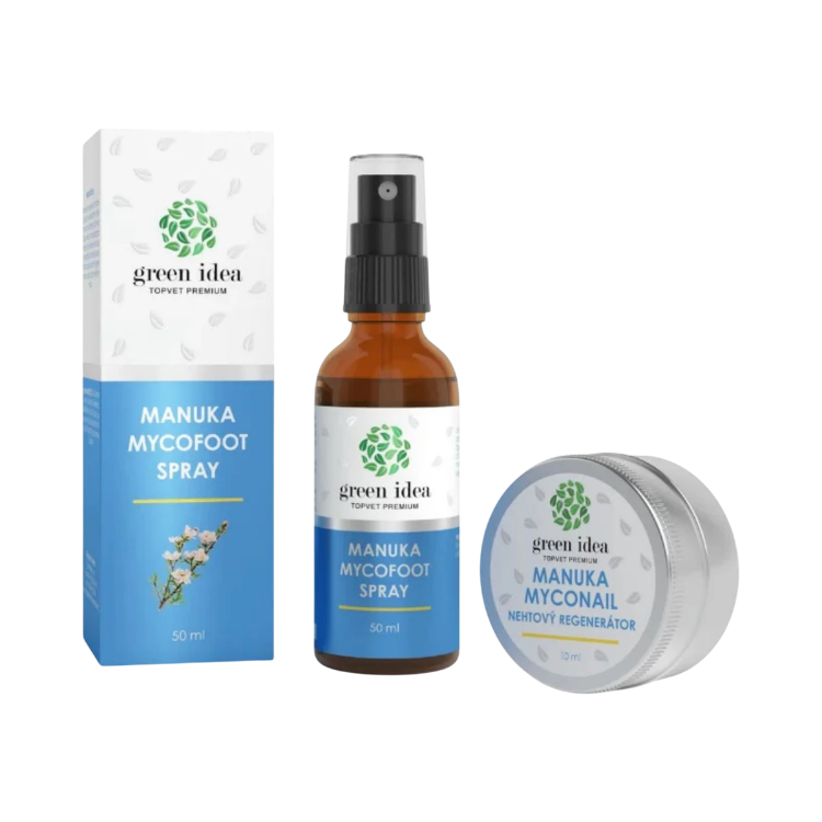 Obrázok z Zvýhodnený set Starostlivosť o nohy: Manuka MYCOFOOT sprej + Manuka MYCONAIL nechtový regeneračný olej - Green idea