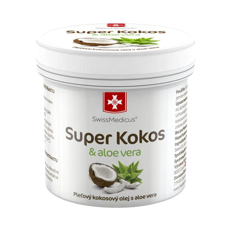 Obrázok z Super kokos & aloe vera pleťový olej - 150 ml - SwissMedicus