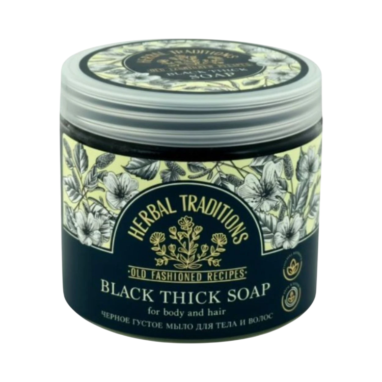Obrázok z Čierne husté saunové mydlo na telo a vlasy - 400 ml - Herbal Traditions