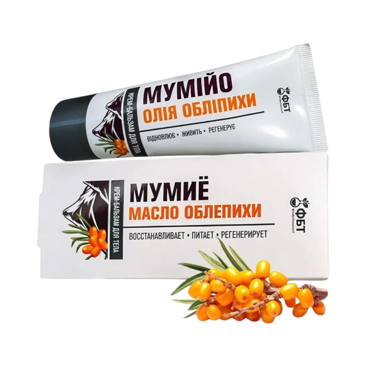Obrázok z Telový krém-balzam s mumiom a rakytníkovým olejom – 75 ml – FBT