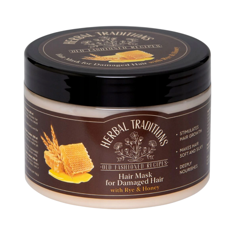 Obrázok z Maska na poškodené vlasy s ražou a medom - 300 ml - Herbal Traditions