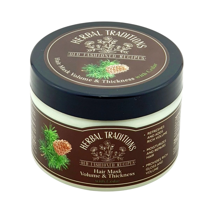 Obrázok z Maska na vlasy s cédrom pre objem a hustotu vlasov - 300 ml - Herbal Traditions