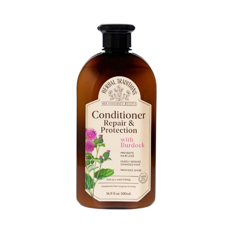 Obrázok z Obnovujúci a ochranný kondicionér na vlasy s lopúchom - 500 ml - Herbal Traditions