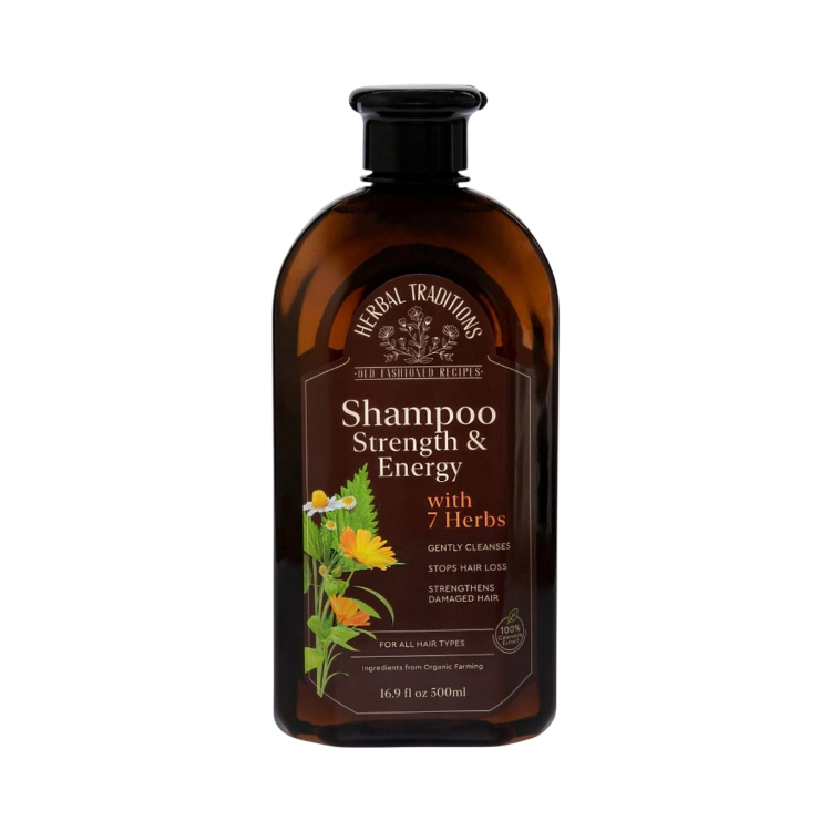 Obrázok z Šampón na vlasy so 7 bylinkami na posilnenie a podporu rastu vlasov - 500 ml - Herbal Traditions