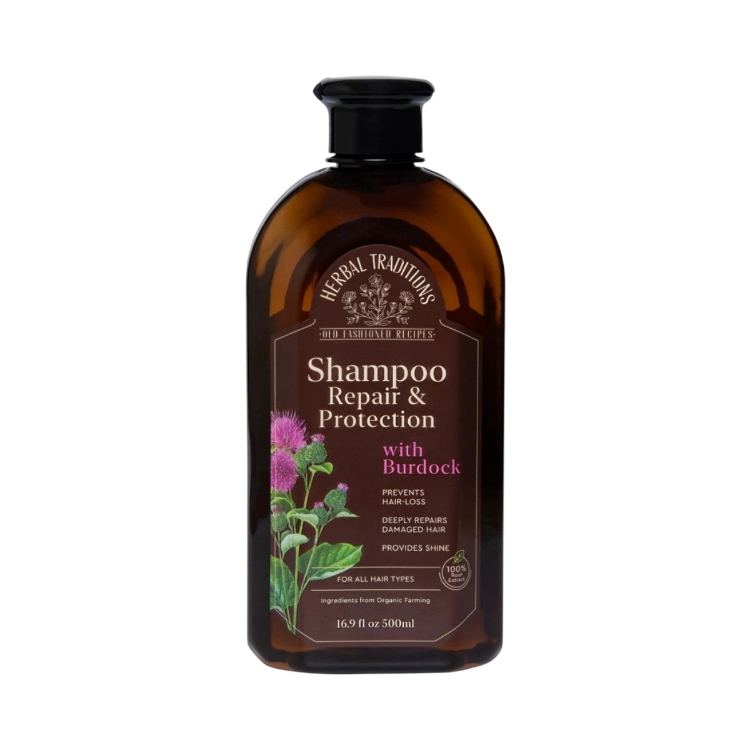 Obrázok z Regeneračný a ochranný šampón na vlasy s lopúchom - 500 ml - Herbal Traditions