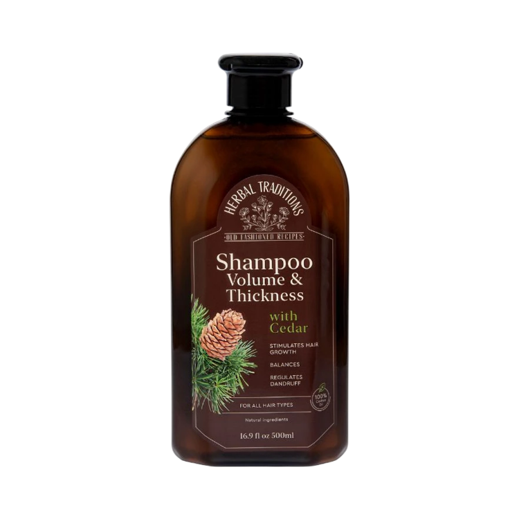 Obrázok z Šampón s cédrom pre objem a pevnosť vlasov – 500 ml – Herbal Traditions